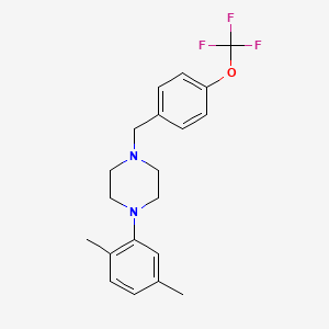 molecular formula C20H23F3N2O B3850155 1-(2,5-Dimethylphenyl)-4-[[4-(trifluoromethoxy)phenyl]methyl]piperazine 
