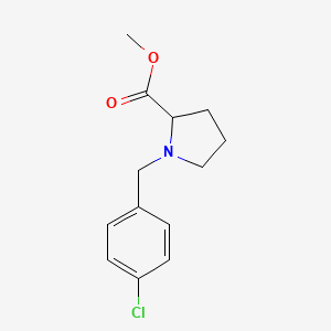 molecular formula C13H16ClNO2 B3850236 Methyl 1-[(4-chlorophenyl)methyl]pyrrolidine-2-carboxylate 