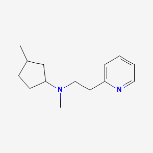 molecular formula C14H22N2 B3850251 N,3-dimethyl-N-(2-pyridin-2-ylethyl)cyclopentan-1-amine 