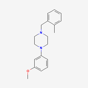 molecular formula C19H24N2O B3850381 1-(3-Methoxyphenyl)-4-[(2-methylphenyl)methyl]piperazine 
