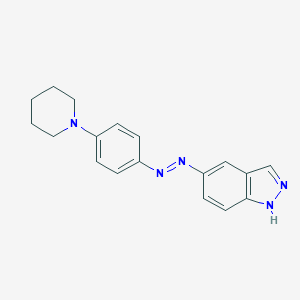 5-(4'-(N-Piperidinyl)phenylazo)indazole