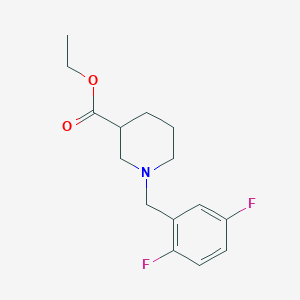 molecular formula C15H19F2NO2 B3850503 Ethyl 1-[(2,5-difluorophenyl)methyl]piperidine-3-carboxylate 