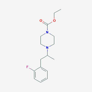 molecular formula C16H23FN2O2 B3850524 Ethyl 4-[1-(2-fluorophenyl)propan-2-yl]piperazine-1-carboxylate 
