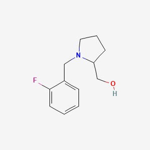 molecular formula C12H16FNO B3850650 [1-[(2-fluorophenyl)methyl]pyrrolidin-2-yl]methanol 