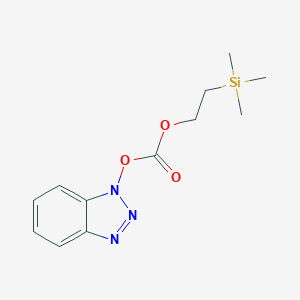molecular formula C12H17N3O3Si B038508 1-[2-(Trimethylsilyl)ethoxycarbonyloxy]benzotriazole CAS No. 113306-55-1