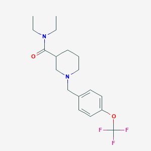 molecular formula C18H25F3N2O2 B3850819 N,N-diethyl-1-[[4-(trifluoromethoxy)phenyl]methyl]piperidine-3-carboxamide 