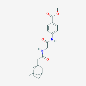 molecular formula C22H28N2O4 B385090 Methyl 4-({[(1-adamantylacetyl)amino]acetyl}amino)benzoate 
