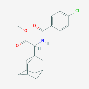 molecular formula C20H24ClNO3 B385091 Methyl 1-adamantyl[(4-chlorobenzoyl)amino]acetate 