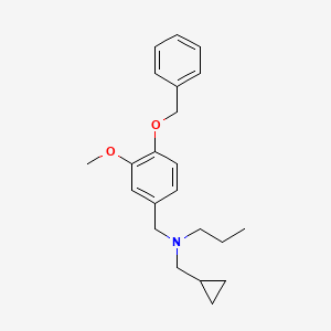 molecular formula C22H29NO2 B3851057 N-(cyclopropylmethyl)-N-[(3-methoxy-4-phenylmethoxyphenyl)methyl]propan-1-amine 