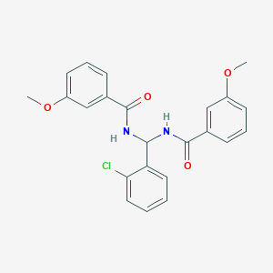 molecular formula C23H21ClN2O4 B385112 N-[(2-chlorophenyl)-[(3-methoxybenzoyl)amino]methyl]-3-methoxybenzamide 
