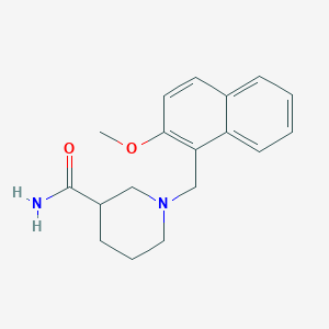 molecular formula C18H22N2O2 B3851145 1-[(2-Methoxynaphthalen-1-yl)methyl]piperidine-3-carboxamide 