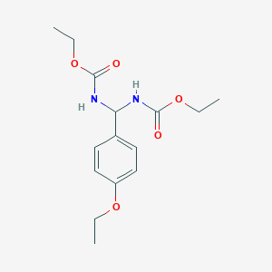 molecular formula C15H22N2O5 B385116 Ethyl [(ethoxycarbonyl)amino](4-ethoxyphenyl)methylcarbamate 