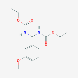 molecular formula C14H20N2O5 B385117 Ethyl [(ethoxycarbonyl)amino](3-methoxyphenyl)methylcarbamate 