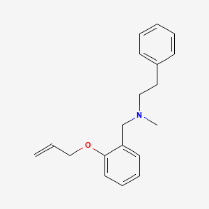 molecular formula C19H23NO B3851253 N-methyl-2-phenyl-N-[(2-prop-2-enoxyphenyl)methyl]ethanamine 