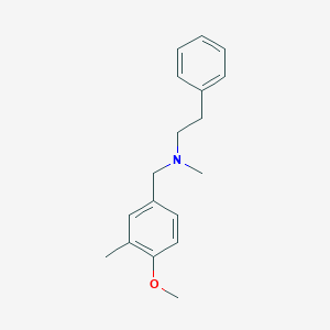 molecular formula C18H23NO B3851455 N-[(4-methoxy-3-methylphenyl)methyl]-N-methyl-2-phenylethanamine 