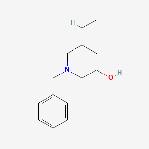 molecular formula C14H21NO B3851496 2-[benzyl-[(E)-2-methylbut-2-enyl]amino]ethanol 