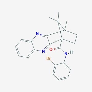 molecular formula C23H22BrN3O B385157 N-(2-Bromophenyl)-12,15,15-trimethyl-3,10-diazatetracyclo[10.2.1.02,11.04,9]pentadeca-2,4,6,8,10-pentaene-1-carboxamide CAS No. 575460-39-8