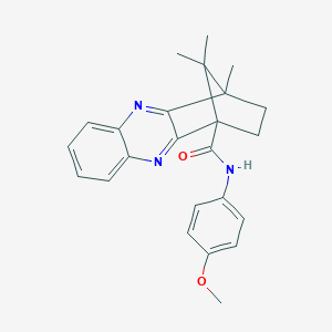 molecular formula C24H25N3O2 B385159 N-(4-methoxyphenyl)-4,11,11-trimethyl-1,2,3,4-tetrahydro-1,4-methanophenazine-1-carboxamide CAS No. 1214627-23-2