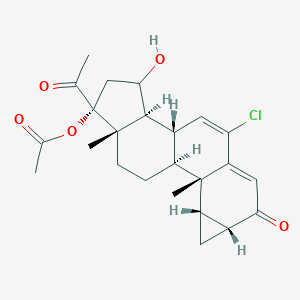 [(1S,2S,3S,5R,11R,12S,15R,16S)-15-Acetyl-9-chloro-13-hydroxy-2,16-dimethyl-6-oxo-15-pentacyclo[9.7.0.02,8.03,5.012,16]octadeca-7,9-dienyl] acetate