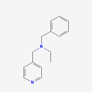molecular formula C15H18N2 B3851646 N-benzyl-N-(pyridin-4-ylmethyl)ethanamine 