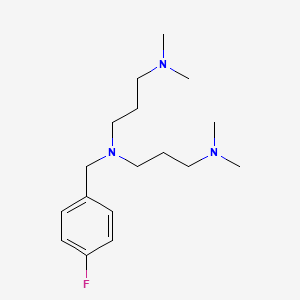 molecular formula C17H30FN3 B3851654 N'-[3-(dimethylamino)propyl]-N'-[(4-fluorophenyl)methyl]-N,N-dimethylpropane-1,3-diamine 