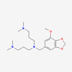 molecular formula C19H33N3O3 B3851678 N'-[3-(dimethylamino)propyl]-N'-[(7-methoxy-1,3-benzodioxol-5-yl)methyl]-N,N-dimethylpropane-1,3-diamine 
