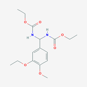 molecular formula C16H24N2O6 B385171 Ethyl [(ethoxycarbonyl)amino](3-ethoxy-4-methoxyphenyl)methylcarbamate 