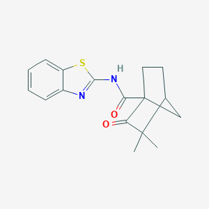 molecular formula C17H18N2O2S B385182 N-(1,3-benzothiazol-2-yl)-3,3-dimethyl-2-oxobicyclo[2.2.1]heptane-1-carboxamide 