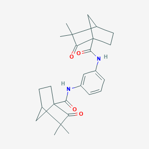molecular formula C26H32N2O4 B385187 N-(3-{[(3,3-dimethyl-2-oxobicyclo[2.2.1]hept-1-yl)carbonyl]amino}phenyl)-3,3-dimethyl-2-oxobicyclo[2.2.1]heptane-1-carboxamide 