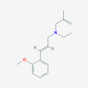 molecular formula C16H23NO B3851891 N-ethyl-N-[(E)-3-(2-methoxyphenyl)prop-2-enyl]-2-methylprop-2-en-1-amine 