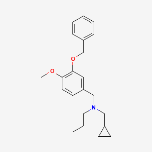 molecular formula C22H29NO2 B3851895 N-(cyclopropylmethyl)-N-[(4-methoxy-3-phenylmethoxyphenyl)methyl]propan-1-amine 