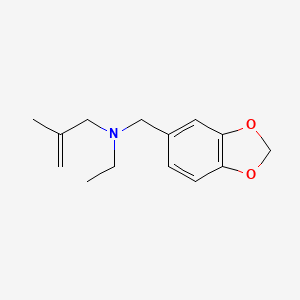 molecular formula C14H19NO2 B3851917 N-(1,3-benzodioxol-5-ylmethyl)-N-ethyl-2-methylprop-2-en-1-amine 