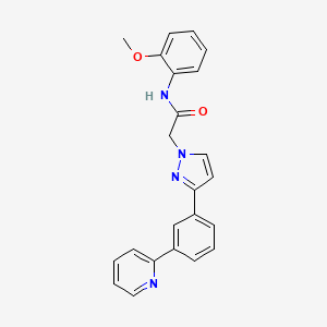 molecular formula C23H20N4O2 B3851961 N-(2-methoxyphenyl)-2-[3-(3-pyridin-2-ylphenyl)pyrazol-1-yl]acetamide 