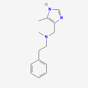 molecular formula C14H19N3 B3851991 N-methyl-N-[(5-methyl-1H-imidazol-4-yl)methyl]-2-phenylethanamine 