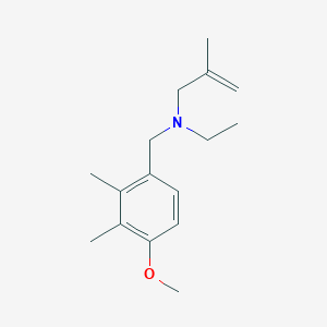 molecular formula C16H25NO B3852046 N-ethyl-N-[(4-methoxy-2,3-dimethylphenyl)methyl]-2-methylprop-2-en-1-amine 