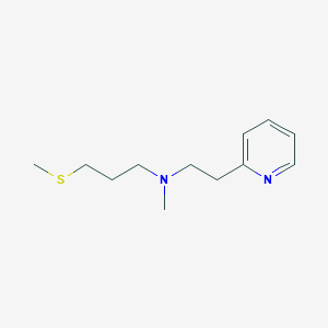molecular formula C12H20N2S B3852088 N-methyl-3-methylsulfanyl-N-(2-pyridin-2-ylethyl)propan-1-amine 