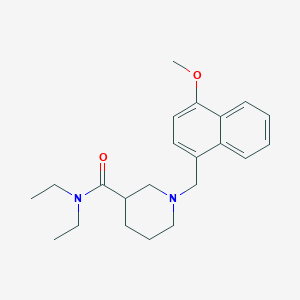 molecular formula C22H30N2O2 B3852228 N,N-diethyl-1-[(4-methoxynaphthalen-1-yl)methyl]piperidine-3-carboxamide 
