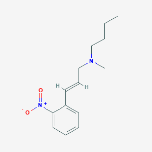molecular formula C14H20N2O2 B3852235 N-methyl-N-[(E)-3-(2-nitrophenyl)prop-2-enyl]butan-1-amine 