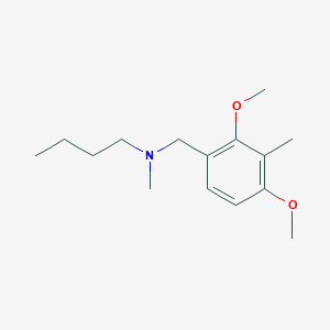 molecular formula C15H25NO2 B3852251 N-[(2,4-dimethoxy-3-methylphenyl)methyl]-N-methylbutan-1-amine 