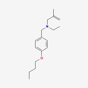 molecular formula C17H27NO B3852258 N-[(4-butoxyphenyl)methyl]-N-ethyl-2-methylprop-2-en-1-amine 