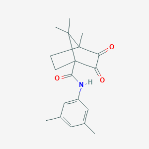 molecular formula C19H23NO3 B385226 N-(3,5-dimethylphenyl)-4,7,7-trimethyl-2,3-dioxobicyclo[2.2.1]heptane-1-carboxamide 