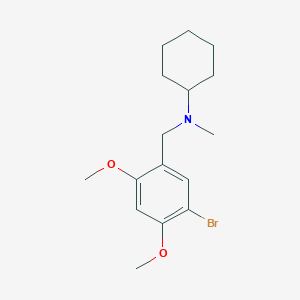 molecular formula C16H24BrNO2 B3852379 N-[(5-bromo-2,4-dimethoxyphenyl)methyl]-N-methylcyclohexanamine 