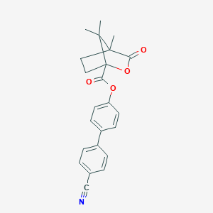 molecular formula C23H21NO4 B385238 4'-Cyano[1,1'-biphenyl]-4-yl 4,7,7-trimethyl-3-oxo-2-oxabicyclo[2.2.1]heptane-1-carboxylate 