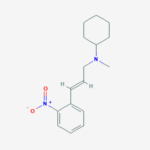 molecular formula C16H22N2O2 B3852447 N-methyl-N-[(E)-3-(2-nitrophenyl)prop-2-enyl]cyclohexanamine 
