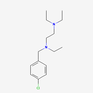molecular formula C15H25ClN2 B3852459 N'-[(4-chlorophenyl)methyl]-N,N,N'-triethylethane-1,2-diamine 