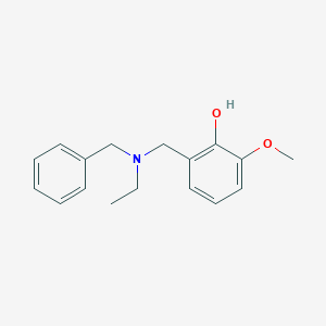 molecular formula C17H21NO2 B3852465 2-[[Benzyl(ethyl)amino]methyl]-6-methoxyphenol 