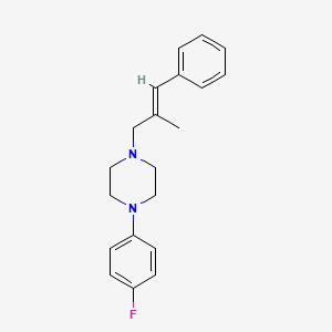molecular formula C20H23FN2 B3852482 1-(4-fluorophenyl)-4-[(E)-2-methyl-3-phenylprop-2-enyl]piperazine 