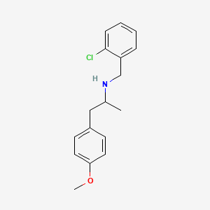 molecular formula C17H20ClNO B3852737 N-[(2-chlorophenyl)methyl]-1-(4-methoxyphenyl)propan-2-amine 