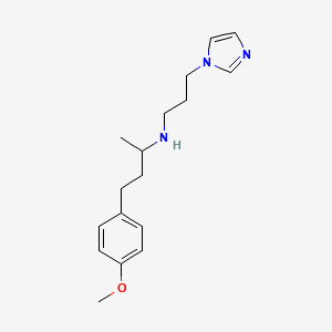 molecular formula C17H25N3O B3852756 N-(3-imidazol-1-ylpropyl)-4-(4-methoxyphenyl)butan-2-amine 
