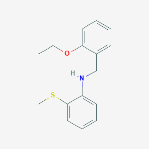 molecular formula C16H19NOS B3852852 N-[(2-ethoxyphenyl)methyl]-2-methylsulfanylaniline 